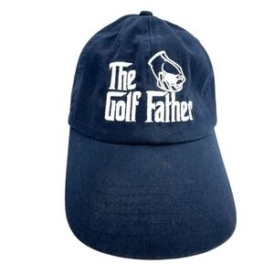 The Golf Father Navy Blue Baseball Cap Embroidered Golf Dad Hat EUC